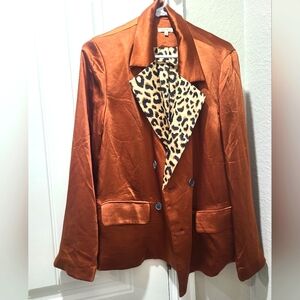Blazer leopard rust color size medium